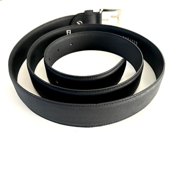 Fendi UNISEX  Squared FF Leather Belt EUC - Picture 2 of 12